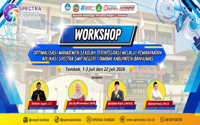 SMP Negeri 1 Tambak Gelar Workshop Optimalisasi Manajemen Sekolah Terintegrasi melalui Pemanfaatan Aplikasi SPECTRA