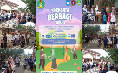 KEGIATAN BERBAGI TAKJIL DI SMP NEGERI 1 TAMBAK!