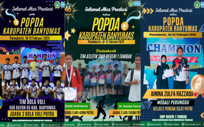 Terus Mengukir Prestasi! Siswa SMP Negeri 1 Tambak kembali meraih Mendali dalam POPDA KABUPATEN BANYUMAS!