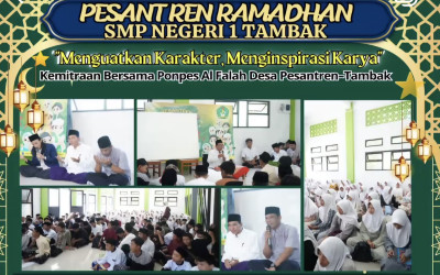 Rangkaian Pelaksanaan Kegiatan Pesantren Kilat Ramadan 1447 H SMP Negeri 1 Tambak